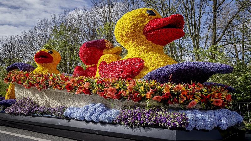 Holland med blomsterparaden